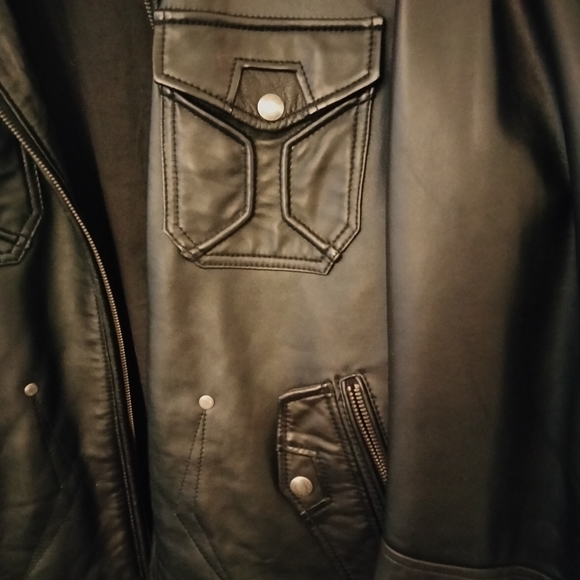 Diesel Genuine leather black jacket - Picture 3 of 4